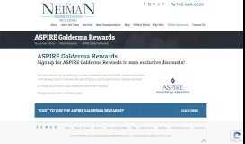 
							         ASPIRE Galderma Rewards | Neiman Dermatology								  
							    