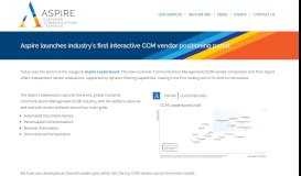 
							         Aspire launches industry's first interactive CCM vendor positioning portal								  
							    