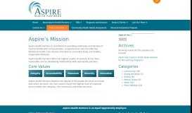 
							         Aspire's Mission - Aspire Health Partners								  
							    