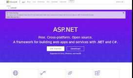 
							         ASP.NET | Open-source web framework for .NET - NET - Microsoft								  
							    