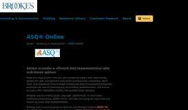 
							         ASQ® Online - Brookes Publishing Co.								  
							    