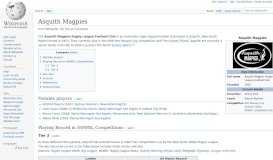 
							         Asquith Magpies - Wikipedia								  
							    