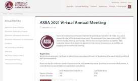 
							         ASSA Annual Meeting - American Economic Association								  
							    