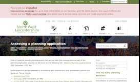 
							         Assessing a planning application - North West Leicestershire District ...								  
							    