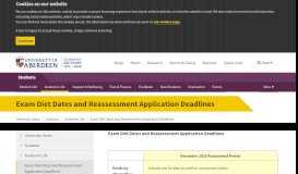 
							         Assessment and Exams | Students' Infohub | The University of Aberdeen								  
							    