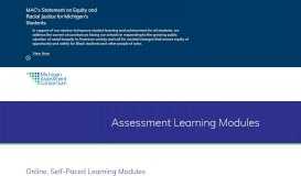 
							         Assessment Learning Modules - Michigan Assessment Consortium								  
							    