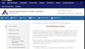 
							         Assessment / Parent & Student Portal - Allen ISD								  
							    