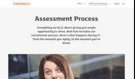 
							         Assessment Process - Sainsbury's Careers - Sainsburys.jobs								  
							    