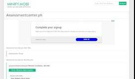 
							         assessmentcenter.ph - Assessment Portal - Minify.mobi								  
							    