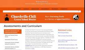 
							         Assessments and Curriculum - Churchville-Chili Central School District								  
							    