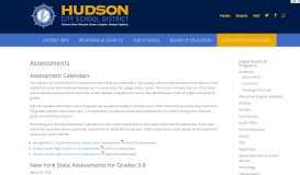 
							         Assessments | Hudson City School District								  
							    