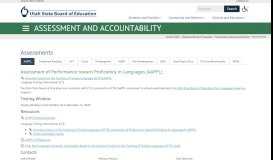 
							         Assessments - Utah State Board of Education - Utah.gov								  
							    