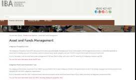 
							         Asset and Funds Management – IBA Investments Portal								  
							    