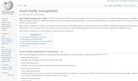 
							         Asset health management - Wikipedia								  
							    