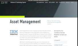 
							         Asset Management — ISW								  
							    