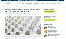 
							         Assign Virtual Machines to a group for SCVMM Self Service Portal ...								  
							    