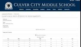 
							         Assignments - Culver City Middle School								  
							    