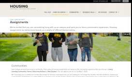 
							         Assignments | Housing - University of Iowa - Housing								  
							    