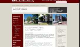 
							         Assignments - SIU Housing - Southern Illinois University								  
							    