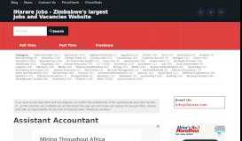 
							         ASSISTANT ACCOUNTANT | iHarare Jobs- Zimbabwe Latest Jobs ...								  
							    