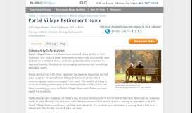 
							         AssistedLiving.com » Portal Village Retirement Home								  
							    