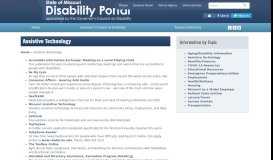 
							         Assistive Technology - State of Missouri Disability Portal - MO.gov								  
							    
