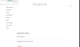 
							         Associate Login - Talbots								  
							    