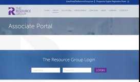 
							         Associate Portal - The Resource Group								  
							    