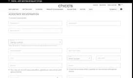 
							         Associate Registration - Chico's								  
							    