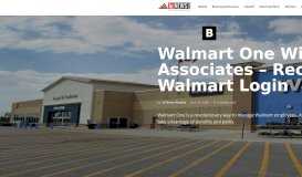 
							         Associate Yourself with WalmartOne - In NewsWeekly								  
							    