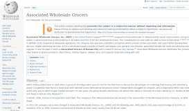 
							         Associated Wholesale Grocers - Wikipedia								  
							    