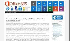 
							         Associating the Azure benefit of your MSDN subscription with ...								  
							    