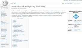 
							         Association for Computing Machinery - Wikipedia								  
							    