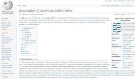 
							         Association of American Universities - Wikipedia								  
							    