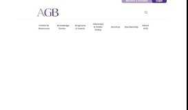 
							         Association of Governing Boards - AGB								  
							    