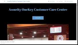
							         Assurity OneKey Customer Care Centre - IT security service								  
							    