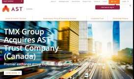 
							         AST Trust Company (Canada) - Professional and Financial Services								  
							    