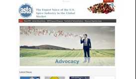
							         ASTA: The Voice of the U.S. Spice Industry in the Global Market								  
							    