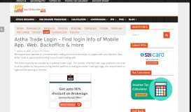 
							         Astha Trade Login - Find login info of Mobile App, Web ...								  
							    