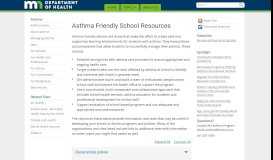 
							         Asthma Friendly School Resources - Minnesota Department of Health								  
							    