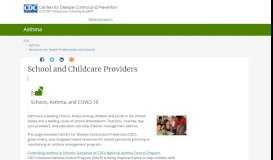 
							         Asthma - School and Childcare Providers - CDC								  
							    