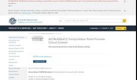
							         ASTM/AASHTO Transportation Portal Provides Critical Content ...								  
							    