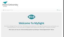 
							         Aston University - Welcome - MySight								  
							    