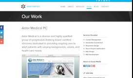 
							         Astor Medical PC - Our Work - Elemento, Inc.								  
							    