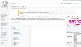
							         Astro (television) - Wikipedia								  
							    