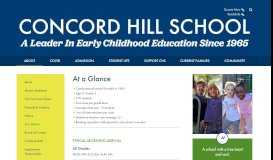 
							         At a Glance - Concord Hill School								  
							    