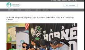 
							         At ELITE Program Signing Day, Students Take First Step in a Teaching ...								  
							    