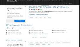 
							         ATAAPS CSD DISA MIL ATAAPS Results For Websites Listing								  
							    