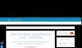 
							         ATBU 2nd Batch Admission List is out - 2018/2019								  
							    