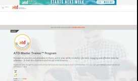 
							         ATD Master Trainer™ Program								  
							    